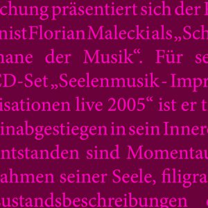 Tillman Wittels - über die CD &quot;Seelenmusik - Improvisationen live 2005&quot;