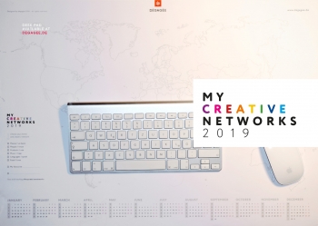 Schreibtischunterlage MyCreativeNetworks 2019