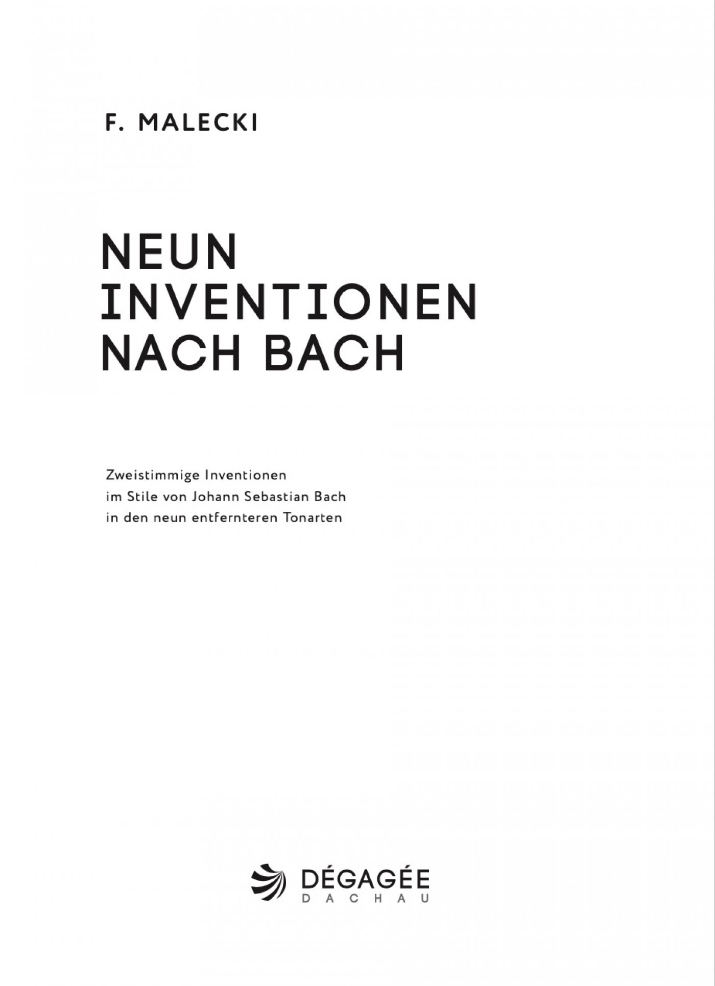 Neun Inventionen nach Bach